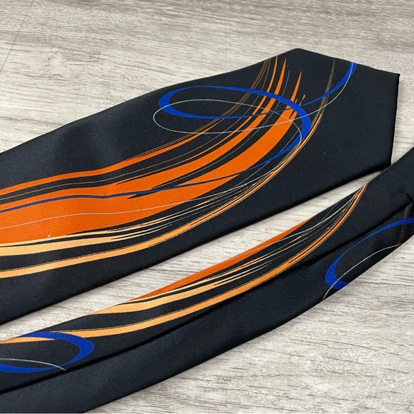 JERRY GARCIA TIE BLACK ORANGE BLUE PLANT PERSON COLLECTION 61 - Picture 6 of 8